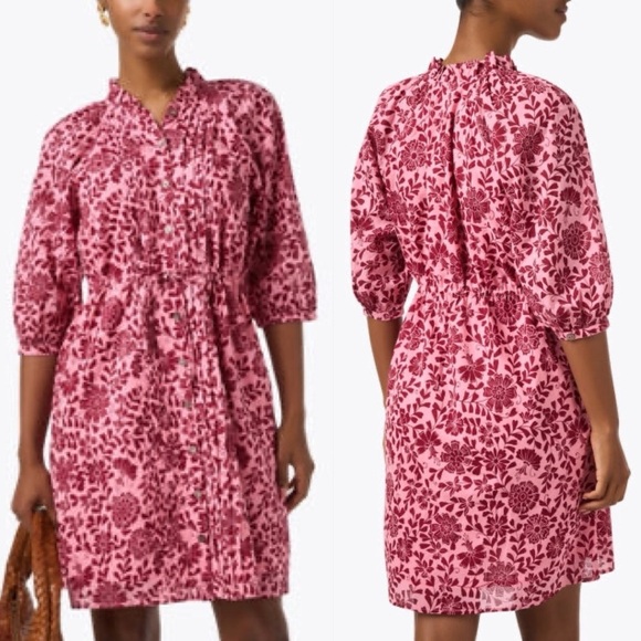 Banjanan Benita Pink‎ Floral Print Cotton Dress - Picture 16 of 16